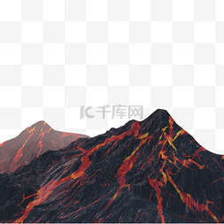 火山喷山图片_红色岩浆火山