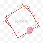 边框纹理粉色小清新卡通小花边框