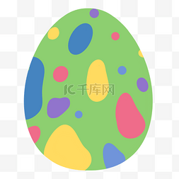 蛋彩色图片_彩色波点装饰复活节彩蛋