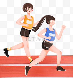 奔跑操场图片_运动健身跑步的少女