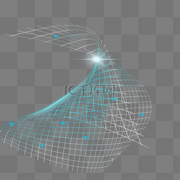 科技网格渐变发光