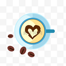 咖啡豆图片_爱心咖啡和咖啡豆