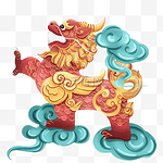中国古典神兽火麒麟