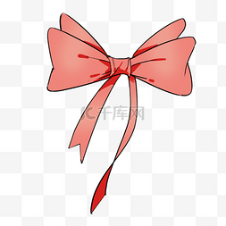 情人节包装礼盒图片_浅红色丝织蝴蝶结手绘