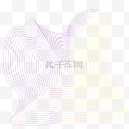 紫色条纹png图片_不规则图形网状线条紫色