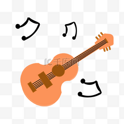 教育培训扁平风乐器吉他手绘