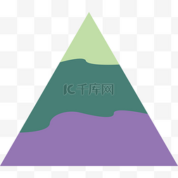 三色三角形山峰装饰
