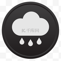 符号的图标图片_下雨的天气云大纲符号随着雨滴线