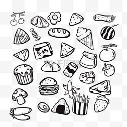 夹起寿司图片_卡通食物涂鸦背景
