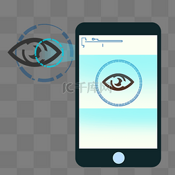科技眼球素材图片_视网膜识别眼睛手机