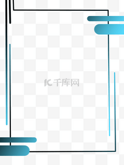 几何图案酷炫图片_蓝色渐变线性几何边框纹理