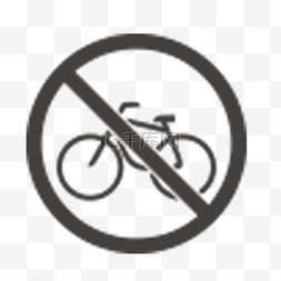 禁止骑行自行车图标