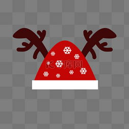 圣诞雪花花纹鹿角帽