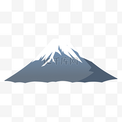 灰色富士山