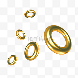 不规则图形金属圆环漂浮