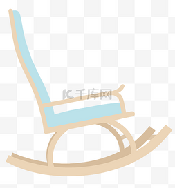 木质家具摇椅插画