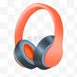 橘色音乐耳机