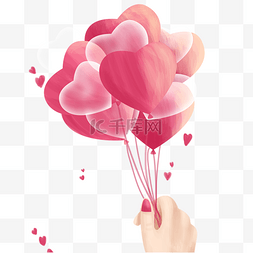 彩色浪漫气球插画