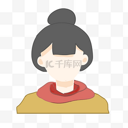 丸子头女生图片_人物卡通女性免抠