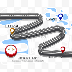 map图片_蛇形公路地图导航立体坐标GPS