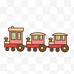旅行可爱元素图片_玩具小火车
