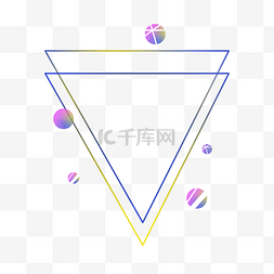 三角框标题图片_科技边框元素