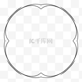 简约圆形边框黑色对话框