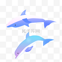 咖 图片_卡通蓝色海豚