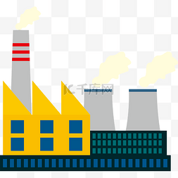 扁平化工厂图片_彩色扁平化工厂矢量图