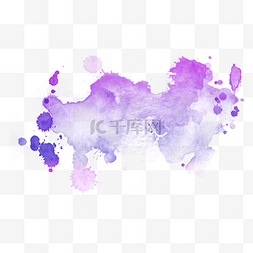 紫色水墨喷溅