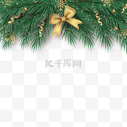 金色圣诞节快乐图片_圣诞节圣诞树边框