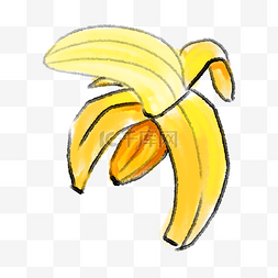 剥皮水墨水果香蕉