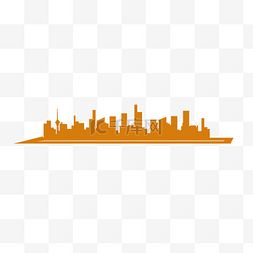 橙色城市剪影下载