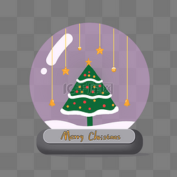 圣诞水晶球水晶球图片_圣诞圣诞树水晶球