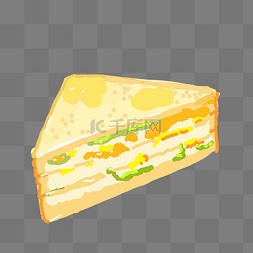 花生碎美味图片_一块美味三明治