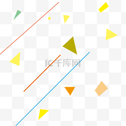几何漂浮黄色三角形618年中大促