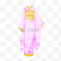 日本粉色樱花女士和服夏日祭浴衣