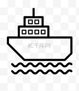 海上轮船卡通图标