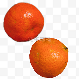 两个黄色橘子果子