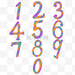 数字排列图片_彩色的数学数字插画