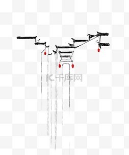 山水抽象图片_新中式山水抽象建筑