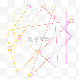 简约渐变不规则线条图形