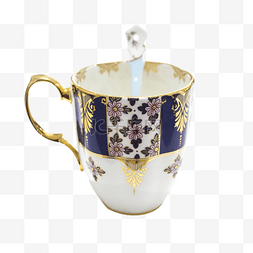 古宫廷风的陶瓷彩金杯子
