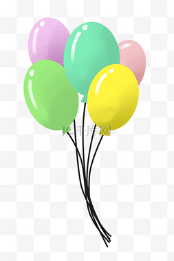 漂浮图案气球插图