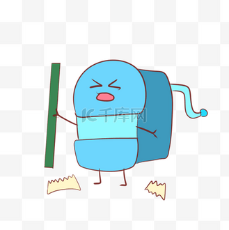 转笔刀图片素材_拟人文具转笔刀
