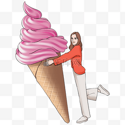 雪糕草莓图片_夏季美味草莓冰激凌