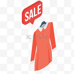 商品装饰素材图片_销售的红色衣服