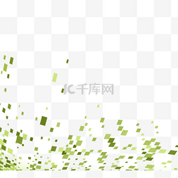 几何波点元素图片_抽象绿色几何波点抽象元素
