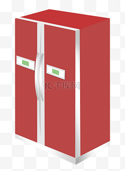 红色冰箱装饰
