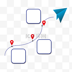 成长ppt磨板图片_PPT飞机时间轴